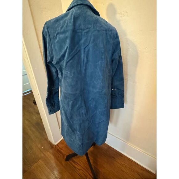 Beautiful Teal Suede Coat - Picture 1 of 8